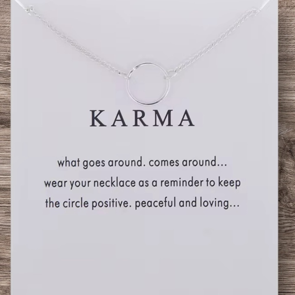 Karma Necklace – Circle Pendant Jewelry